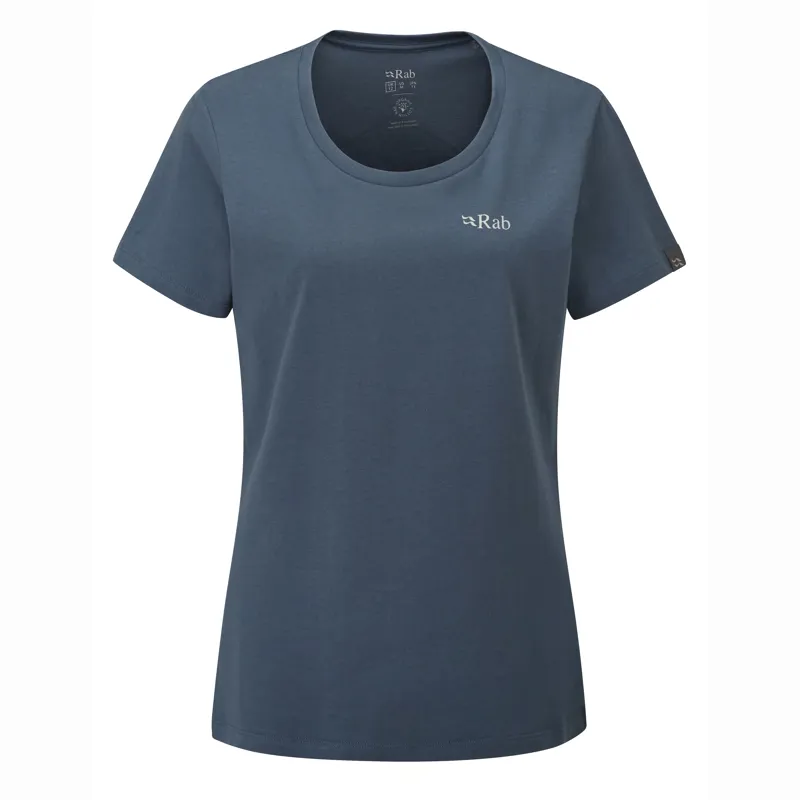 Rab Womens Stance Mountain Peak Tee - Orion Blue